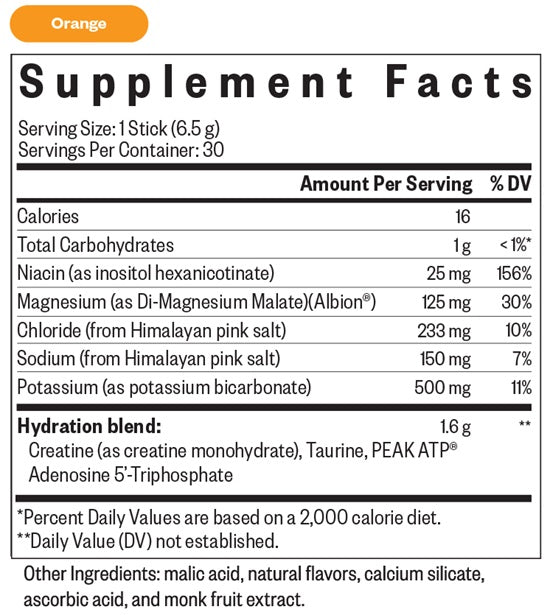 Optimal Electrolyte Sticks (Orange)