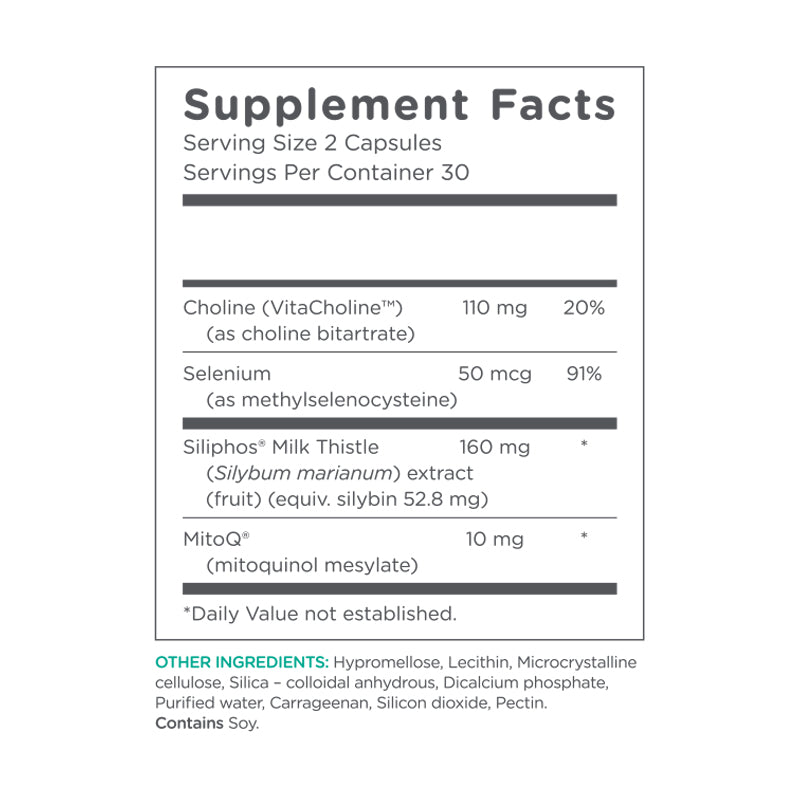 MitoQ +Liver Supplement facts