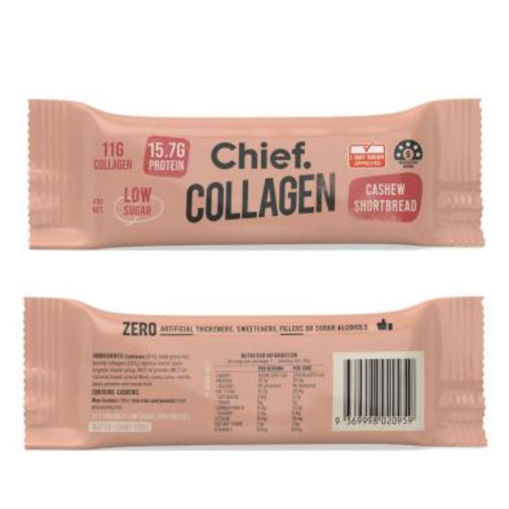 Collagen Protein Bar front and back