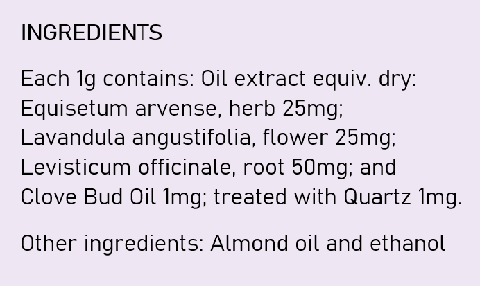 Ingredients list