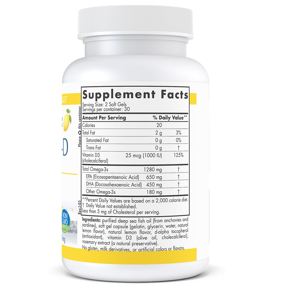 Nordic Naturals ProOmega D Supplement facts