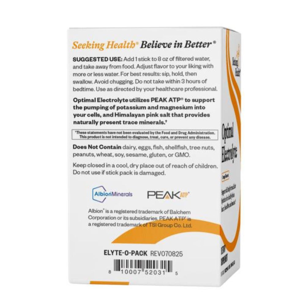 Optimal Electrolyte Sticks (Orange) back