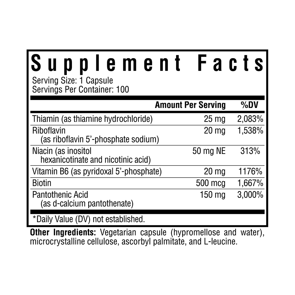 Seeking Health B Minus side supplement facts