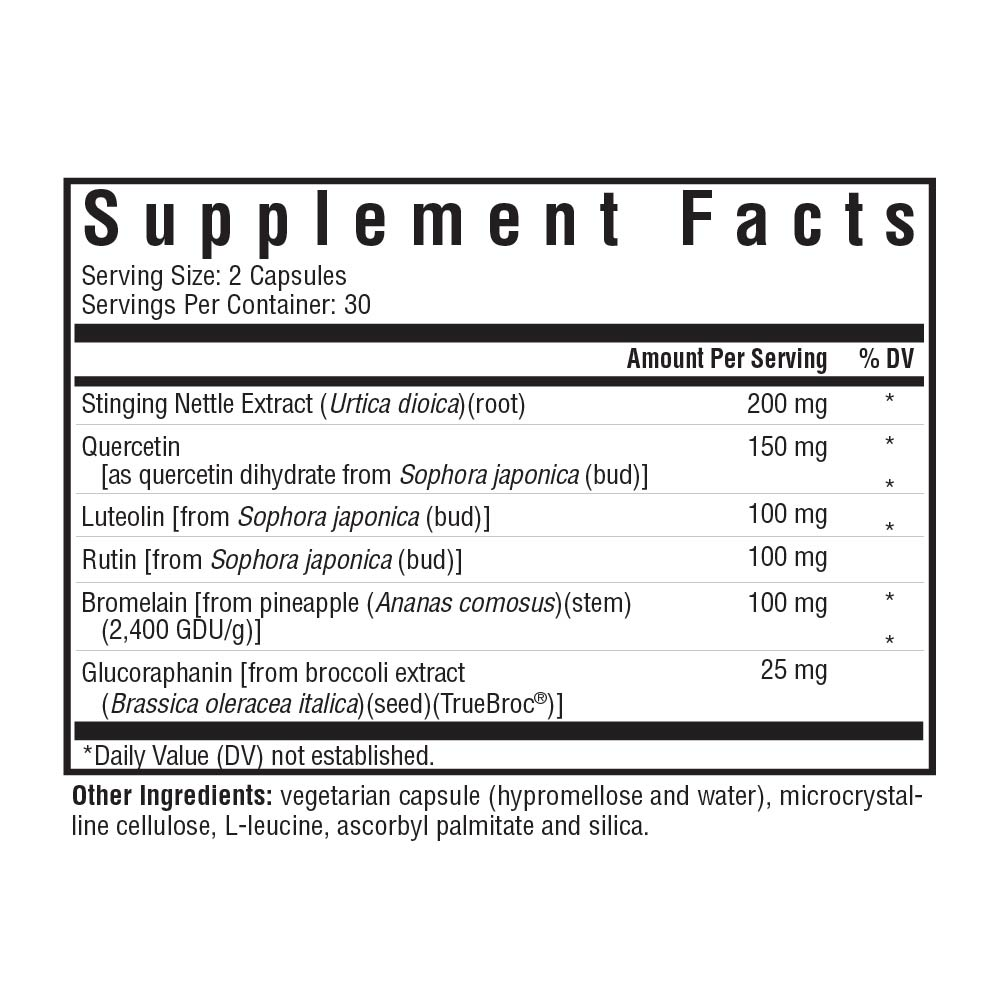 Seeking Health Histaminx Supplement facts