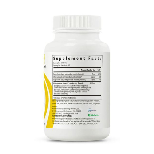 Seeking Health Kids Optimal Focus facts