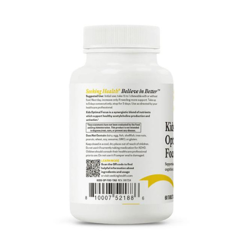 Seeking Health Kids Optimal Focus side
