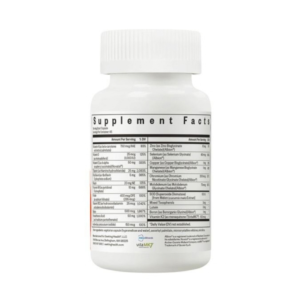 Seeking Health Multivitamin One (Methyl Free) facts