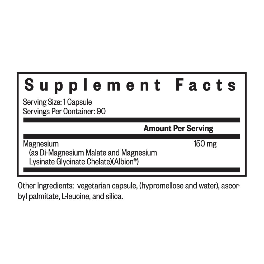 Seeking Health Optimal Magnesium side supplement facts