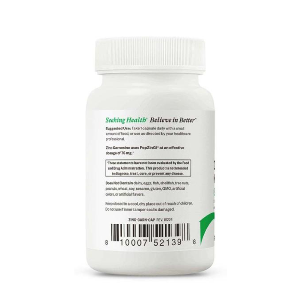 Seeking Health Zinc Carnosine side